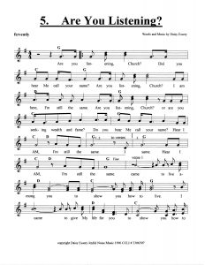 Are You Listening pg 1 score