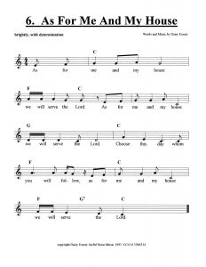 As For Me And My House score