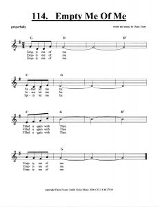 Empty Me Of Me score