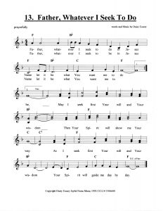 Father Whatever I Seek To Do score