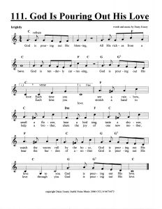 God Is Pouring Out His Love score