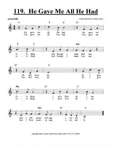 He Gave Me All He Had score