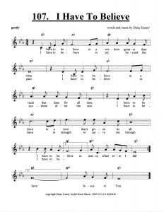 I Have To Believe score