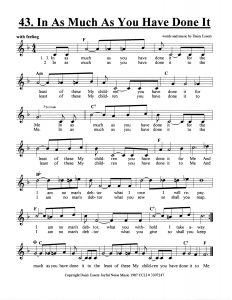 In Am Much As You Hace Done It score