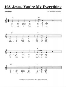 Jesus, You're My Everything score