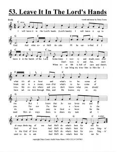 Leave It In The Lord's Hands score