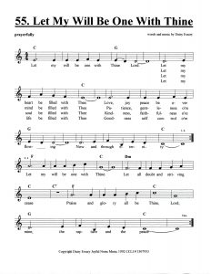 Let My Will Be One With Thine score