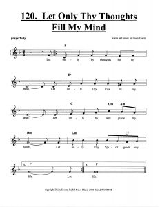Let Only Thy Thoughts Fill My Mind score