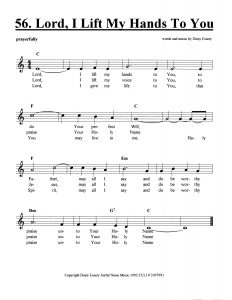 Lord, I Lift My Hands To You score