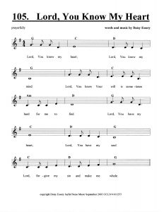 Lord, You Know My Heart score