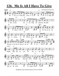 Me Is All I Have To Give pg 1 score