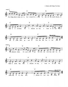 Me Is All I Have To Give pg 2 score