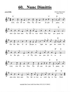 Nunc Dimittis score