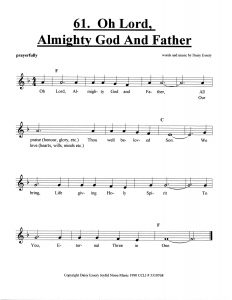 Oh Lord, Almighty God And Father score