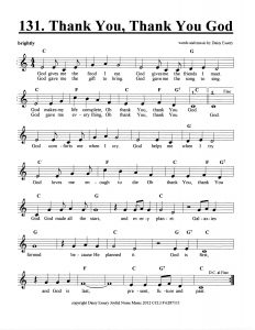 Thank You, Thank You God score