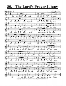 The Lord's Prayer Litany score