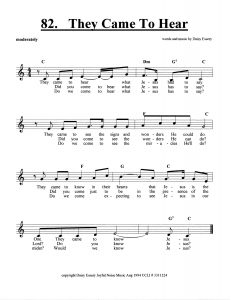 They Came To Hear score