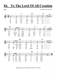 To The Lord Of All Creation score