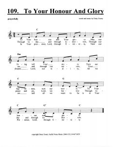 To Your Honour And Glory score