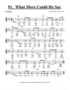 What More Could He Say score