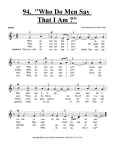 Whom Do Men Say That I Am score