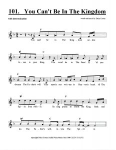 You Can't Be In The Kingdom score